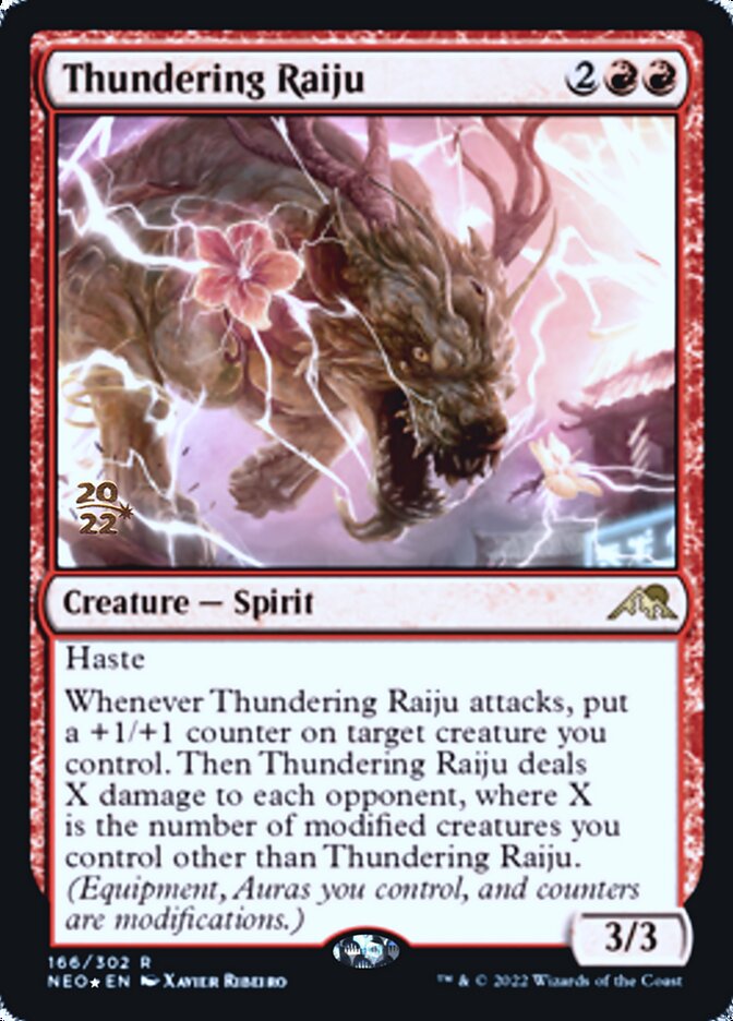 Thundering Raiju [Kamigawa: Neon Dynasty Prerelease Promos] | Boutique FDB TCG