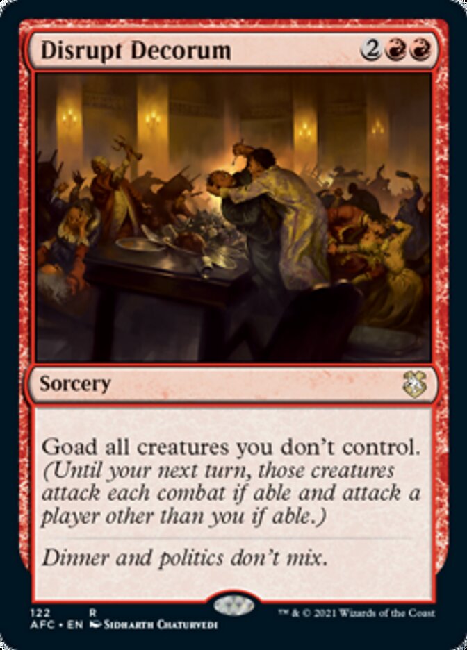 Disrupt Decorum [Dungeons & Dragons: Adventures in the Forgotten Realms Commander] | Boutique FDB TCG