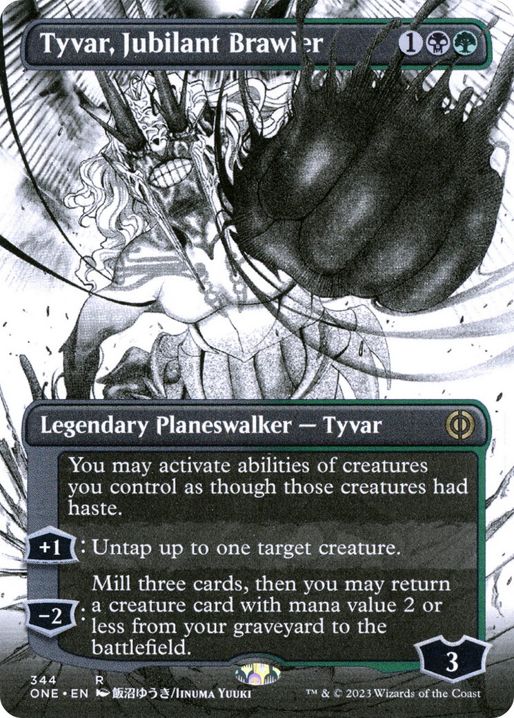 Tyvar, Jubilant Brawler (Borderless Manga) [Phyrexia: All Will Be One] | Boutique FDB TCG