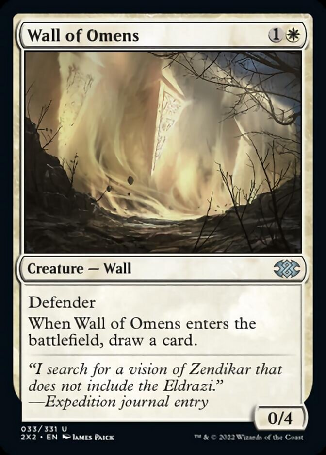 Wall of Omens [Double Masters 2022] | Boutique FDB TCG