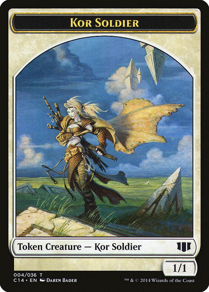 Kor Soldier // Pegasus Double-Sided Token [Commander 2014 Tokens] | Boutique FDB TCG