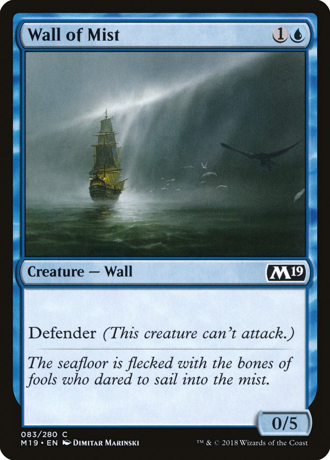 Wall of Mist [Core Set 2019] | Boutique FDB TCG