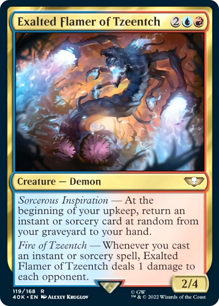 Exalted Flamer of Tzeentch (Surge Foil) [Warhammer 40,000] | Boutique FDB TCG