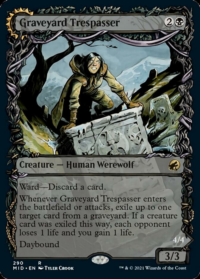 Graveyard Trespasser // Graveyard Glutton (Showcase Equinox) [Innistrad: Midnight Hunt] | Boutique FDB TCG