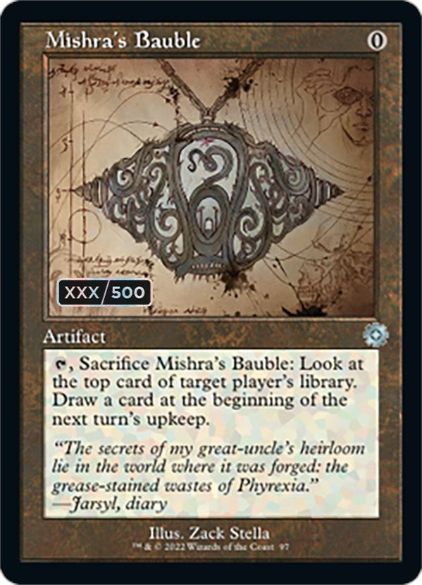 Mishra's Bauble (Retro Schematic) (Serialized) [The Brothers' War Retro Artifacts] | Boutique FDB TCG