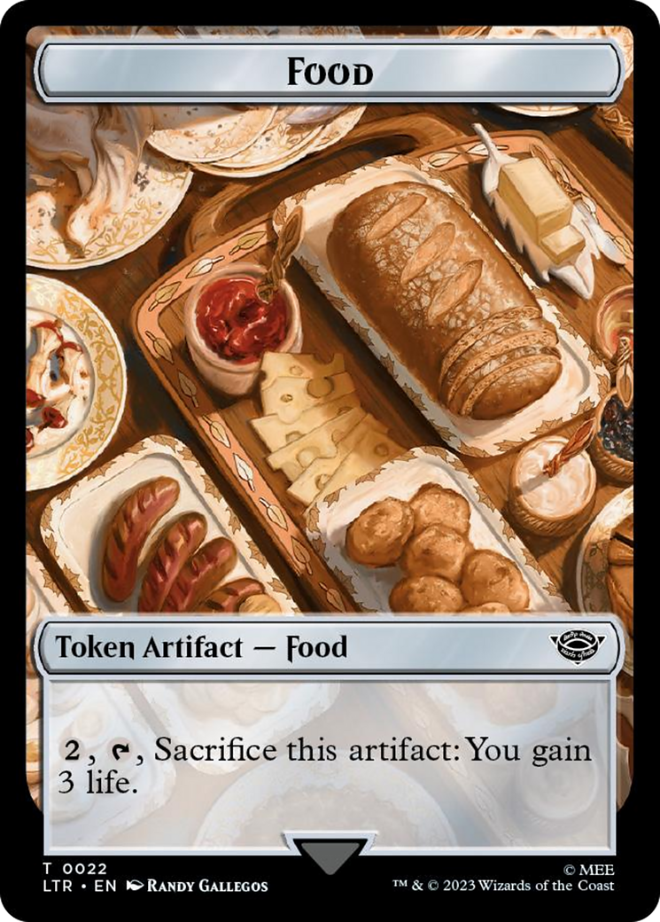 Smaug // Food (0022) Double-Sided Token (Surge Foil) [The Lord of the Rings: Tales of Middle-Earth Tokens] | Boutique FDB TCG