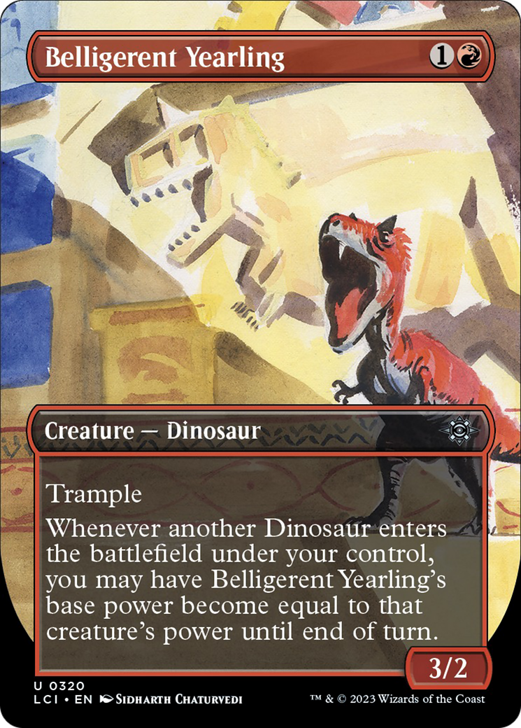 Belligerent Yearling (Borderless) [The Lost Caverns of Ixalan] | Boutique FDB TCG