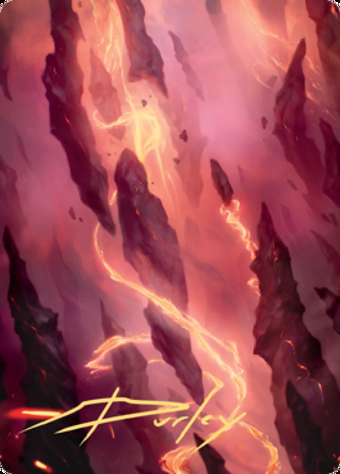 Mountain 1 Art Card (Gold-Stamped Signature) [Zendikar Rising Art Series] | Boutique FDB TCG