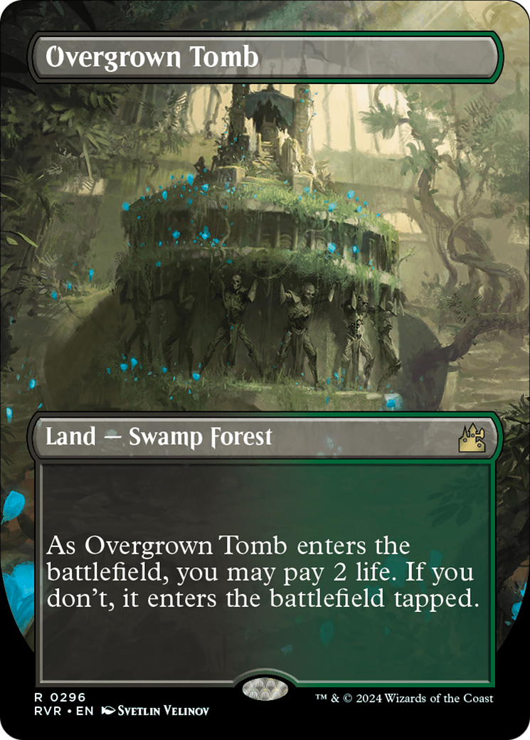 Overgrown Tomb (Borderless) [Ravnica Remastered] | Boutique FDB TCG