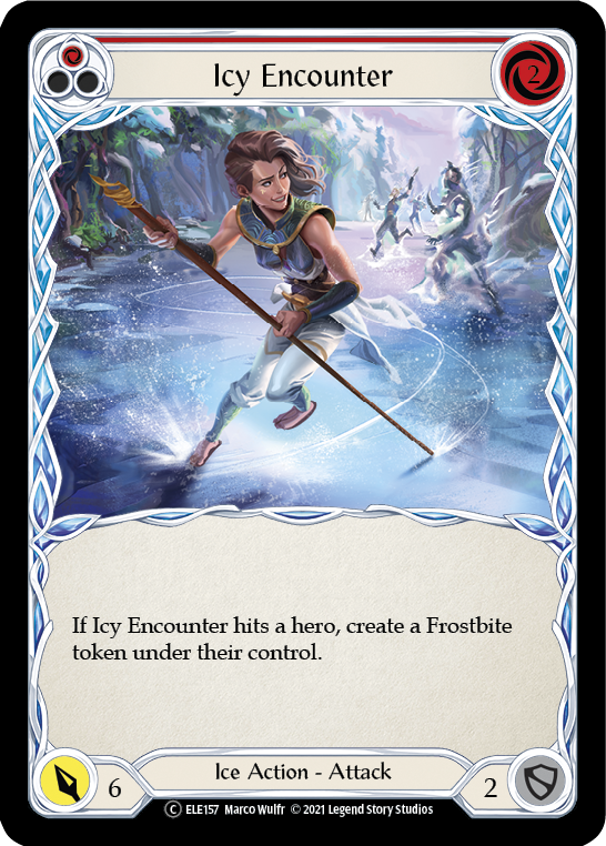 Icy Encounter (Red) [U-ELE157] (Tales of Aria Unlimited)  Unlimited Rainbow Foil | Boutique FDB TCG