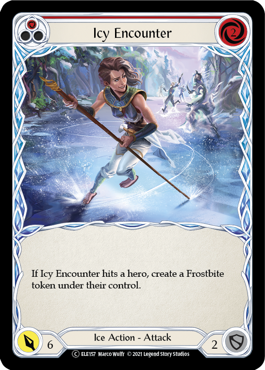 Icy Encounter (Red) [U-ELE157] (Tales of Aria Unlimited)  Unlimited Normal | Boutique FDB TCG