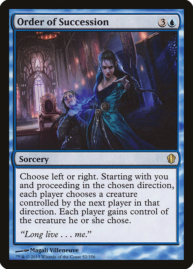 Order of Succession [Commander 2013] | Boutique FDB TCG