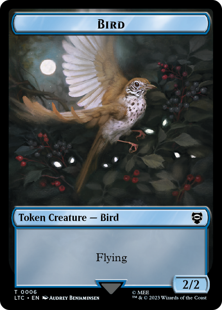 Elf Warrior // Bird Double Sided Token [The Lord of the Rings: Tales of Middle-Earth Commander Tokens] | Boutique FDB TCG