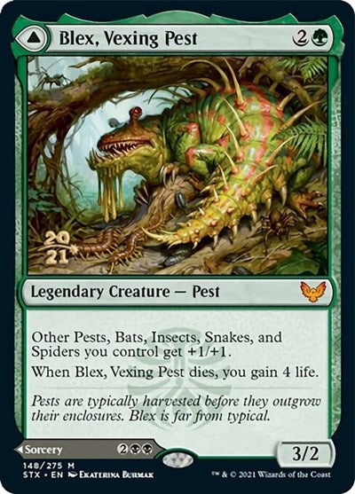 Blex, Vexing Pest // Search for Blex [Strixhaven: School of Mages Prerelease Promos] | Boutique FDB TCG