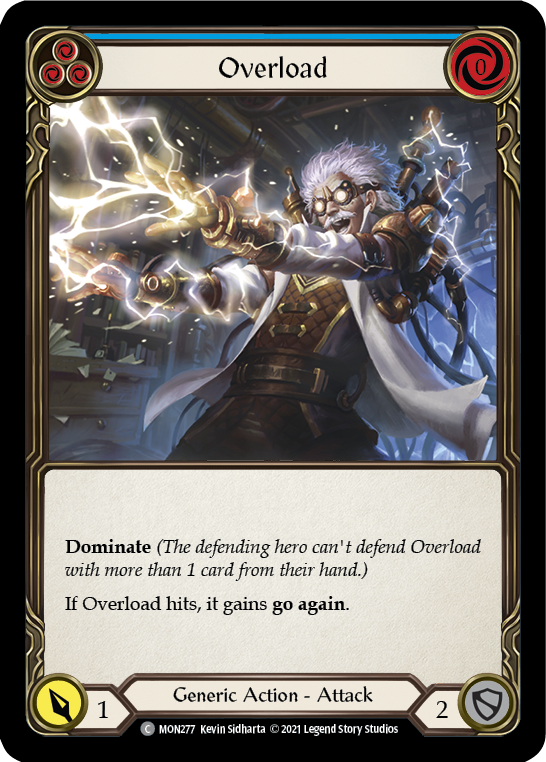 Overload (Blue) [MON277] (Monarch)  1st Edition Normal | Boutique FDB TCG