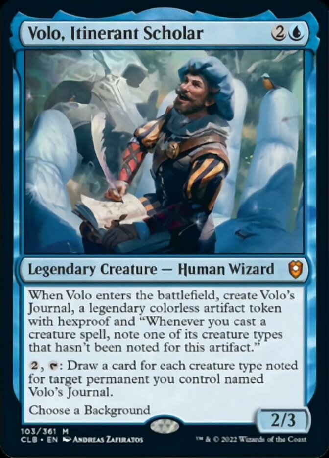 Volo, Itinerant Scholar [Commander Legends: Battle for Baldur's Gate] | Boutique FDB TCG