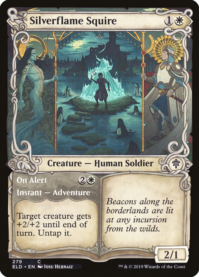 Silverflame Squire // On Alert (Showcase) [Throne of Eldraine] | Boutique FDB TCG