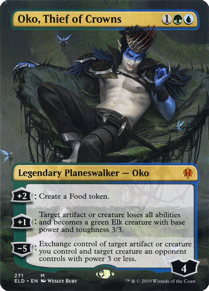 Oko, Thief of Crowns (Borderless) [Throne of Eldraine] | Boutique FDB TCG