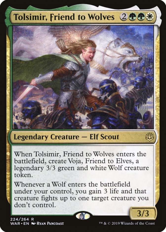 Tolsimir, Friend to Wolves (Promo Pack) [War of the Spark Promos] | Boutique FDB TCG