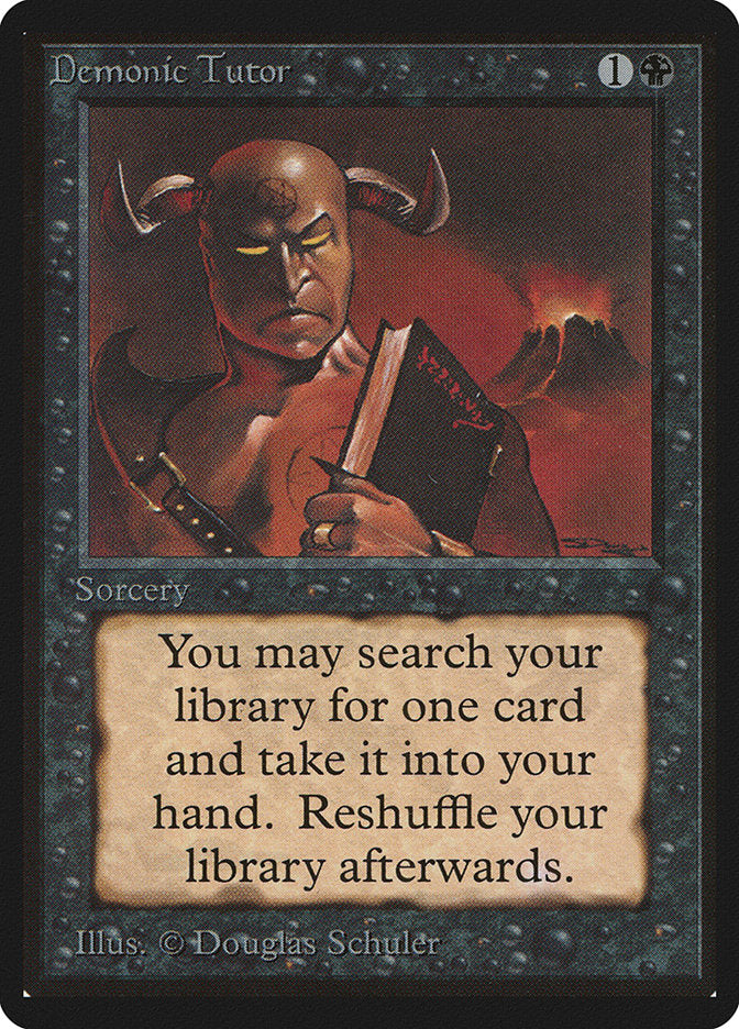 Demonic Tutor [Beta Edition] | Boutique FDB TCG