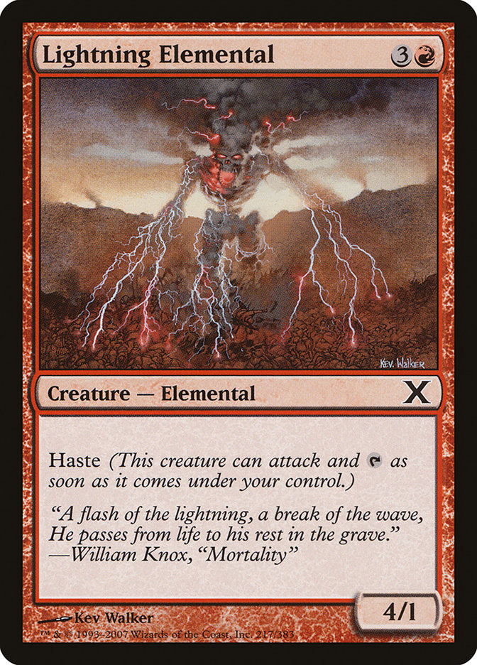 Lightning Elemental [Tenth Edition] | Boutique FDB TCG