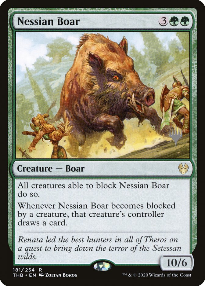 Nessian Boar (Promo Pack) [Theros Beyond Death Promos] | Boutique FDB TCG