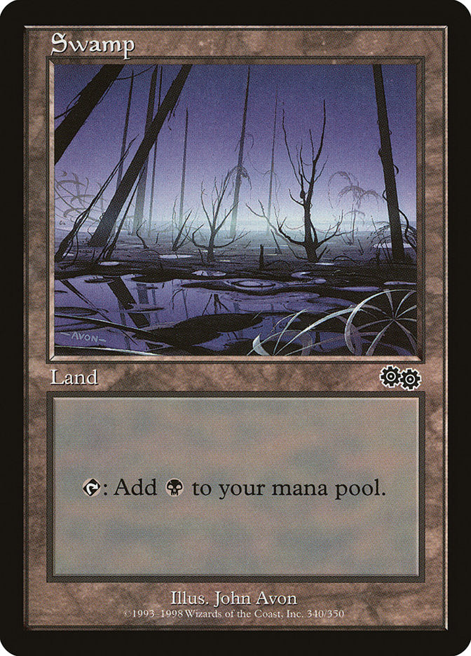 Swamp (340) [Urza's Saga] | Boutique FDB TCG