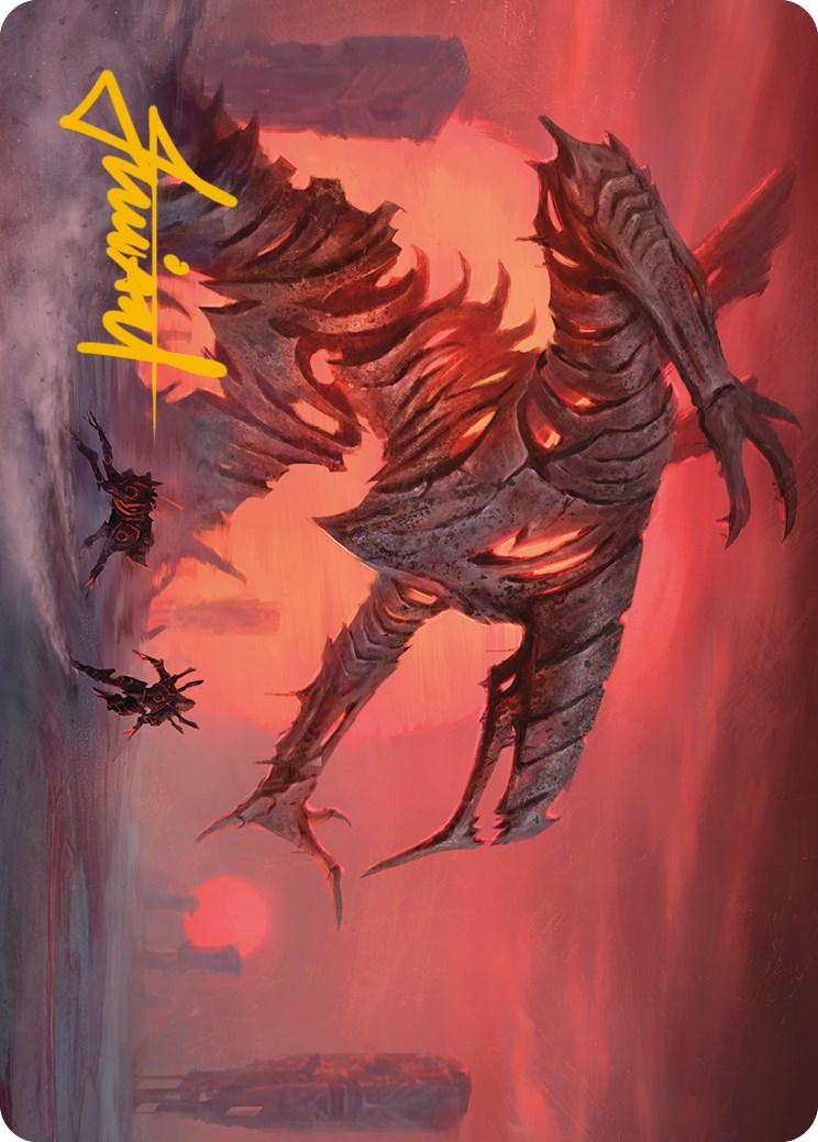 Red Sun's Zenith Art Card (Gold-Stamped Signature) [Phyrexia: All Will Be One Art Series] | Boutique FDB TCG