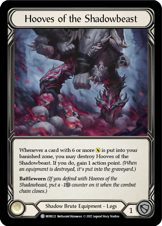 Hooves of the Shadowbeast [MON122-CF] (Monarch)  1st Edition Cold Foil | Boutique FDB TCG