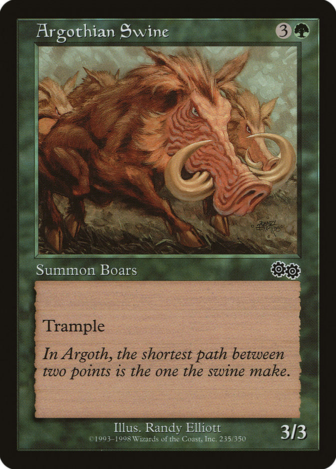 Argothian Swine [Urza's Saga] | Boutique FDB TCG