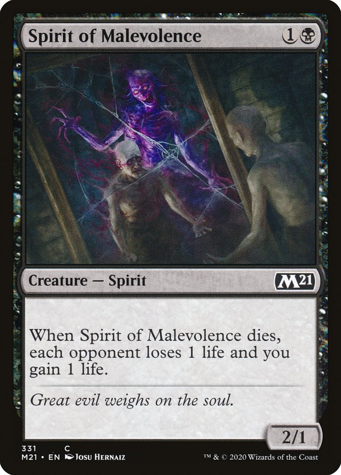 Spirit of Malevolence [Core Set 2021] | Boutique FDB TCG