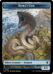 Tentacle // Koma's Coil Double-Sided Token [Murders at Karlov Manor Commander Tokens] | Boutique FDB TCG