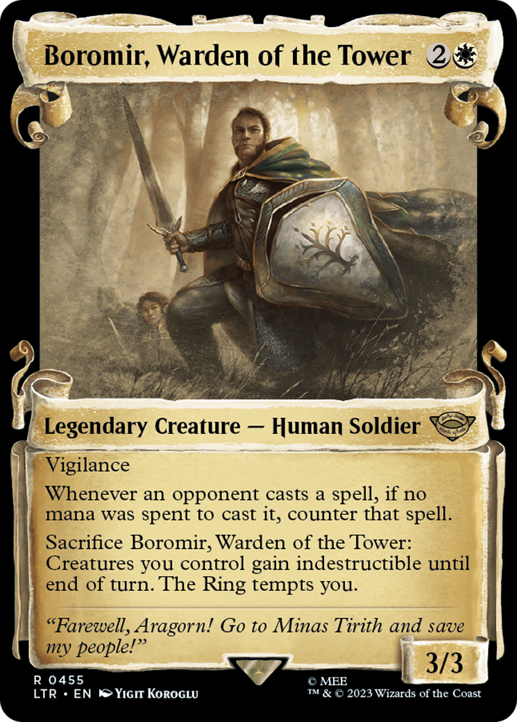 Boromir, Warden of the Tower [The Lord of the Rings: Tales of Middle-Earth Showcase Scrolls] | Boutique FDB TCG