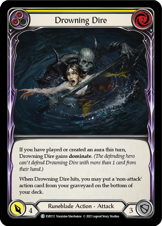 Drowning Dire (Yellow) [EVR111] (Everfest)  1st Edition Normal | Boutique FDB TCG