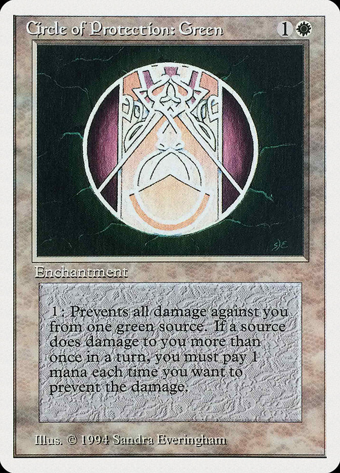 Circle of Protection: Green [Summer Magic / Edgar] | Boutique FDB TCG