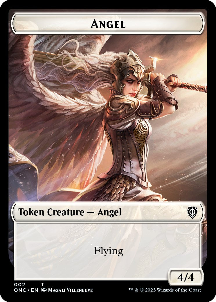 Soldier (007) // Angel Double-Sided Token [Phyrexia: All Will Be One Commander Tokens] | Boutique FDB TCG