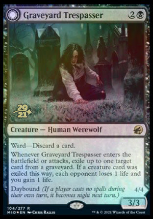 Graveyard Trespasser // Graveyard Glutton [Innistrad: Midnight Hunt Prerelease Promos] | Boutique FDB TCG