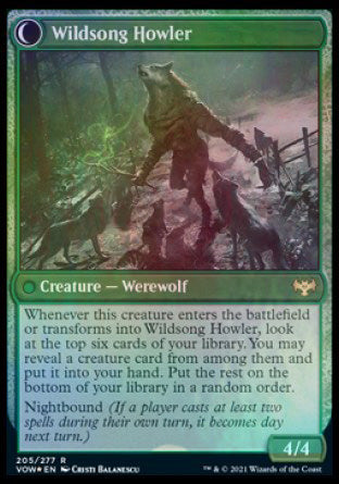 Howlpack Piper // Wildsong Howler [Innistrad: Crimson Vow Prerelease Promos] | Boutique FDB TCG