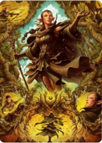 Nissa of Shadowed Boughs 2 Art Card [Zendikar Rising Art Series] | Boutique FDB TCG