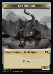 Cat Dragon // Spirit (002) Double-Sided Token [Double Masters 2022 Tokens] | Boutique FDB TCG