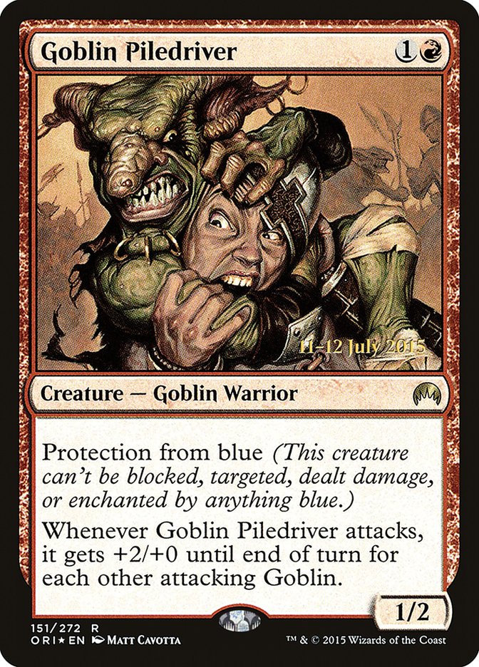 Goblin Piledriver [Magic Origins Prerelease Promos] | Boutique FDB TCG