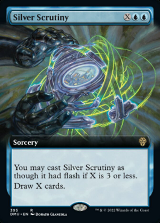 Silver Scrutiny (Extended Art) [Dominaria United] | Boutique FDB TCG