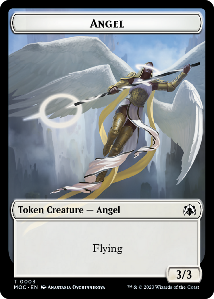 Angel (3) // Demon Double-Sided Token [March of the Machine Commander Tokens] | Boutique FDB TCG