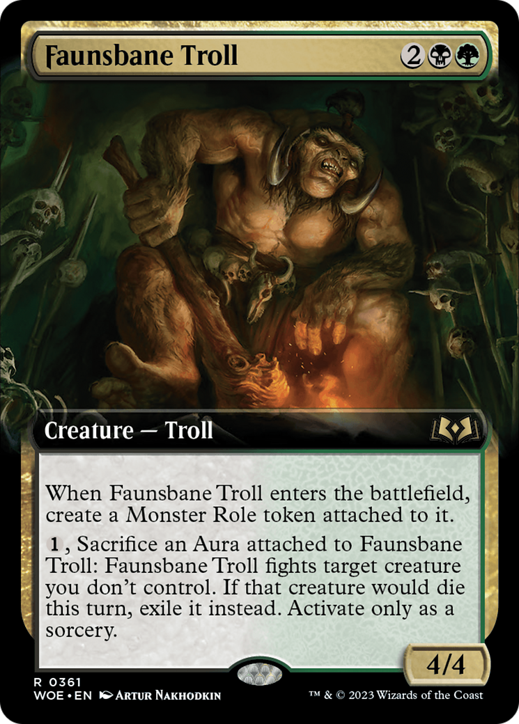 Faunsbane Troll (Extended Art) [Wilds of Eldraine] | Boutique FDB TCG