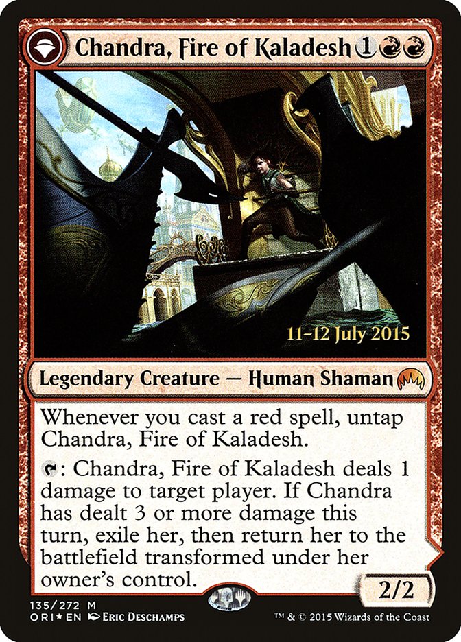 Chandra, Fire of Kaladesh // Chandra, Roaring Flame [Magic Origins Prerelease Promos] | Boutique FDB TCG