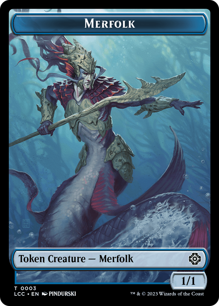 Boar // Merfolk (0003) Double-Sided Token [The Lost Caverns of Ixalan Commander Tokens] | Boutique FDB TCG