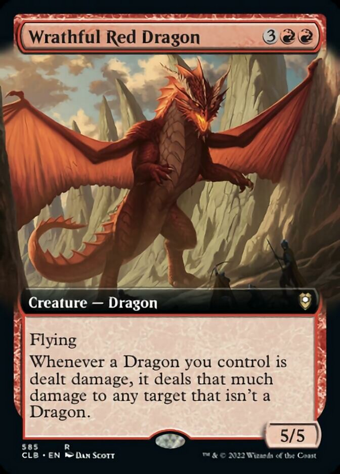 Wrathful Red Dragon (Extended Art) [Commander Legends: Battle for Baldur's Gate] | Boutique FDB TCG