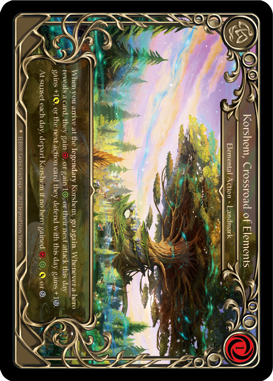 Korshem, Crossroad of Elements [ELE000] (Tales of Aria)  1st Edition Cold Foil | Boutique FDB TCG