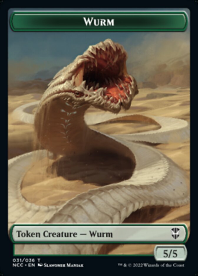 Elf Warrior // Wurm Double-Sided Token [Streets of New Capenna Commander Tokens] | Boutique FDB TCG