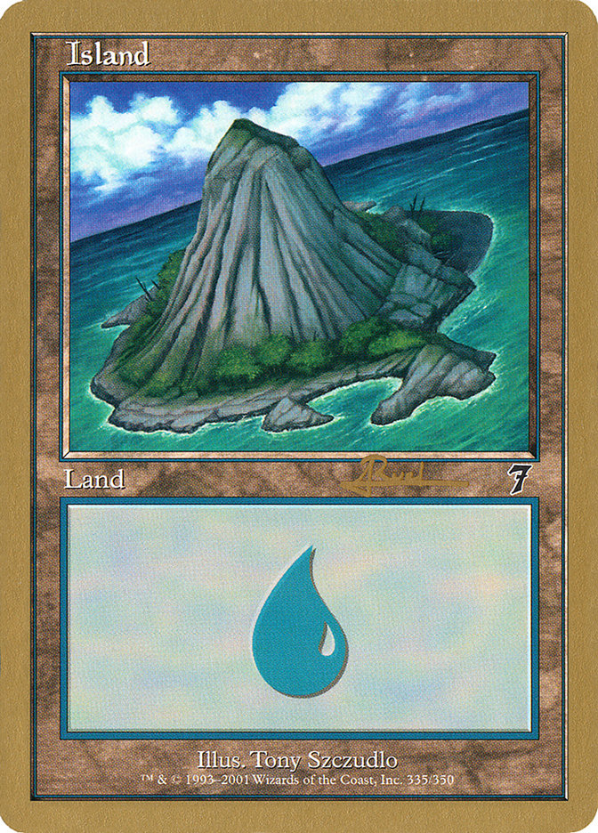 Island (ar335) (Antoine Ruel) [World Championship Decks 2001] | Boutique FDB TCG